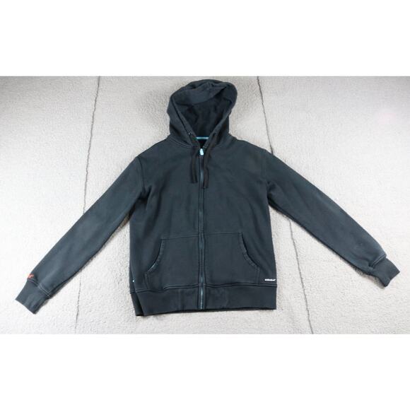 Kid Robot Hoodie Medium Black Triple Back Logo Full Zip - Picture 2 of 7